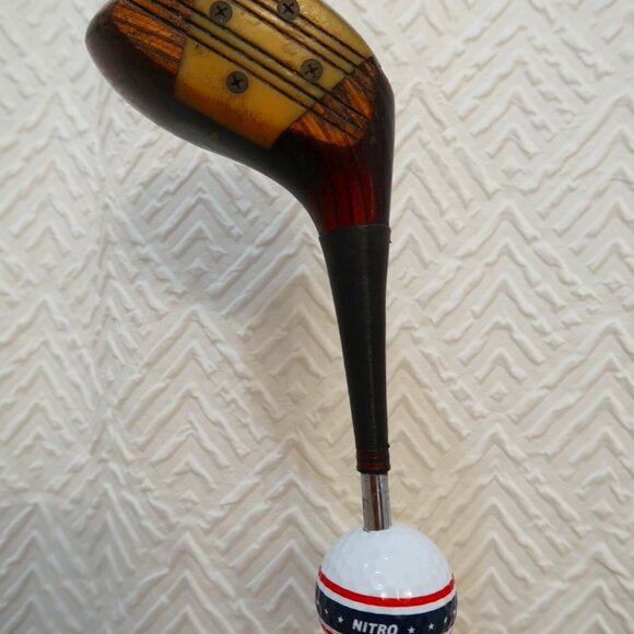 First Flight Eagle Wood Driver Beer Tap Handle w/Nitro 4 Patriotic Golf Ball - Picture 1 of 7